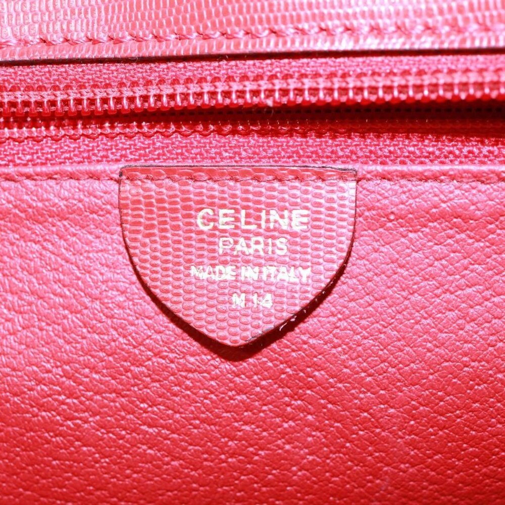 CELINE Shoulder Bag Leather Red Auth bs15049 - Picture 10 of 15